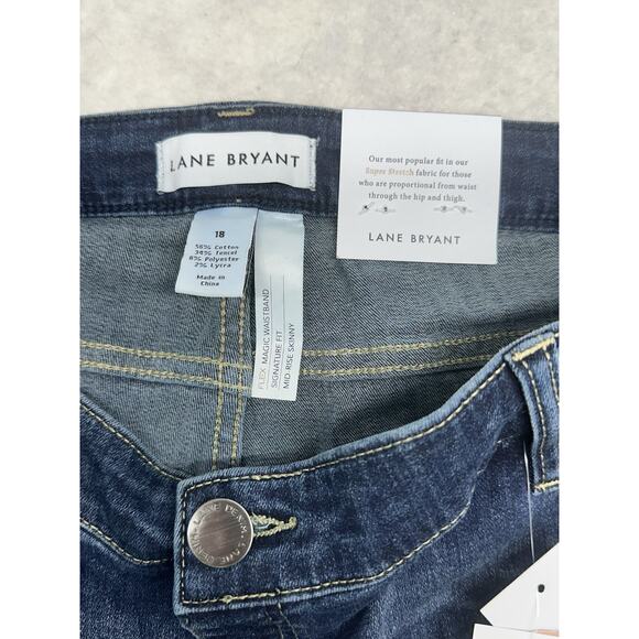 Lane Bryant Jeans Womens Size 18 HighRise Flex Magic Waistband Jeans Embellished - Picture 5 of 11